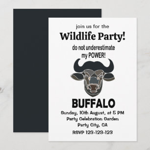 Convite Bison Animal Buffalo