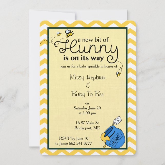 Convite Bit of Hunny (Frente)