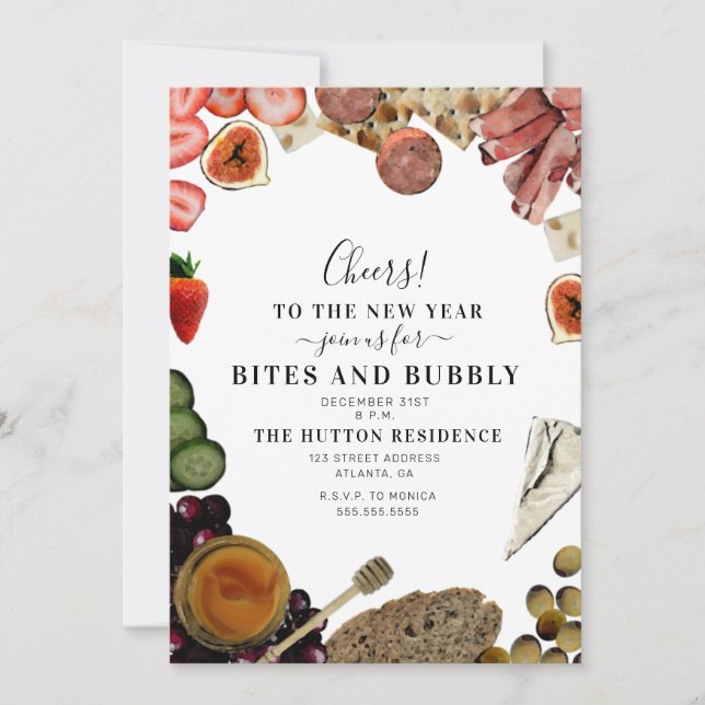 Convite Bites e Charcuterie no Ano Novo (Frente)