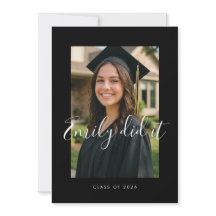 BLACK 2026 | Graduation Invite with Photo