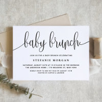 Black and White Bonito Calliografia Baby Brunch