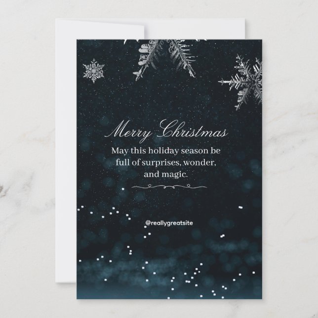 Convite Black and White Classic Merry Christmas Invitation (Frente)