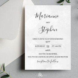 Convite Black and White Elegant Minimalist Invitation