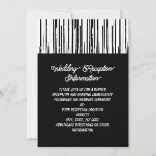 Convite Black and White Modern Strike Elegante Minimalista