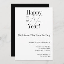 Black and White New Year's Eve Party