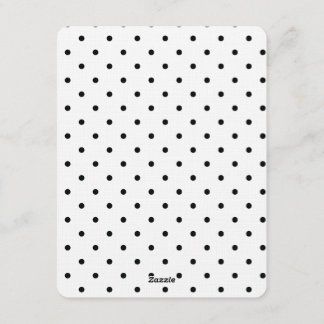 Convite Black and White Polka dots wedding Invitation