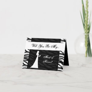 Convite Black and White Zebra Stripe, Wedding Party Invite