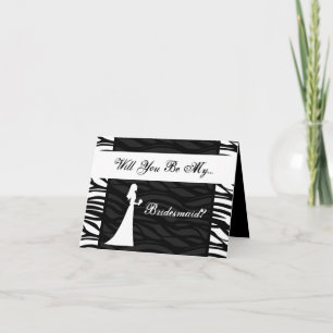 Convite Black and White Zebra Stripe, Wedding Party Invite