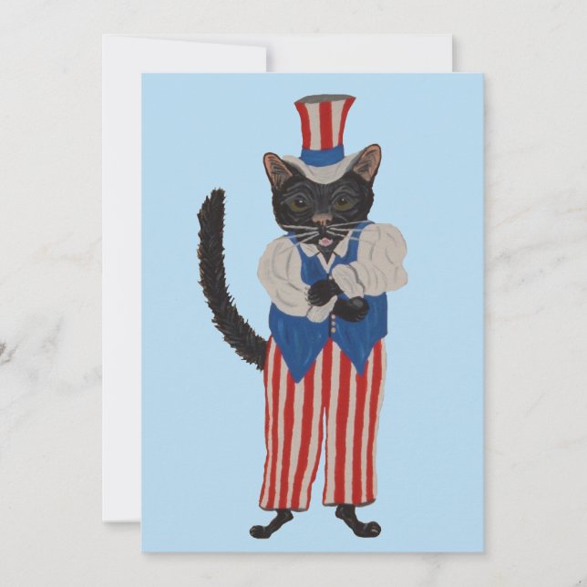 Convite Black Cat Uncle Sam (Frente)