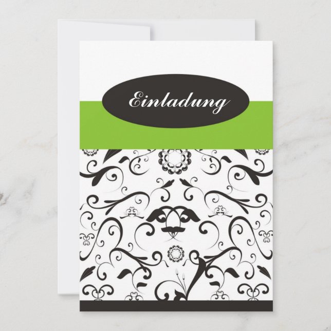 Convite - black coral verde (Frente)