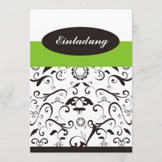 Convite - black coral verde