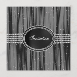 Convite Black Diamond Tie Party