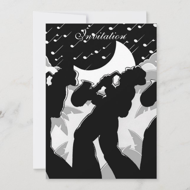 Convite Black E White Jazz (Frente)