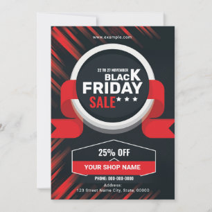 Convite Black Friday Promotional Sale Flyer