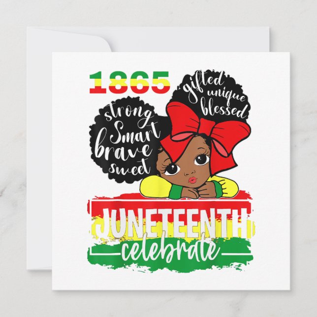 Convite Black Girl 1865 Celebra a independência D (Frente)