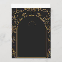 Convite Black & Gold New Year's Eve Invitation an
