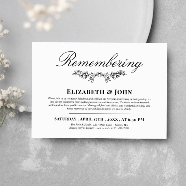 Convite Black Greenery Conjunta Lembrando Aniversário da M (Criador carregado)