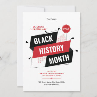 Convite Black History Month Flyer Template