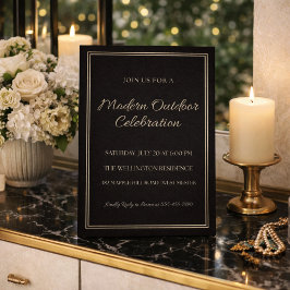 Convite Black Ivory Evening Chic Invitation