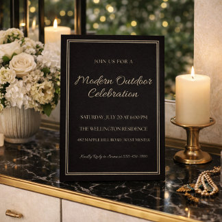 Convite Black Ivory Evening Chic Invitation