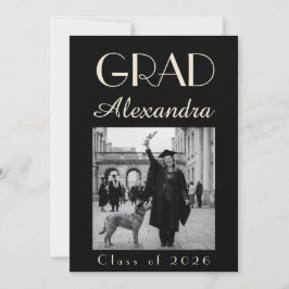 Convite Black Ivory Veterinary Medicine Graduation Party