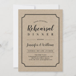 Convite Black & Kraft | Jantar de Ensaios de Casamento Clá