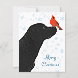 Convite Black Labrador Christmas