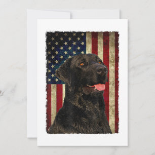 Convite Black Labrador T Shirt Gift USA Flag Lab Owner Duc