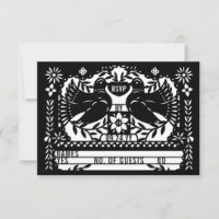 Black Mexicano Fantail Doves Papel Picado RSVP