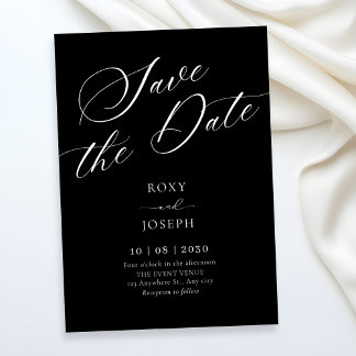 Convite Black modern minimalist 