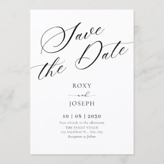 Convite Black modern minimalist 