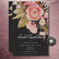 Black Moody Blush Blooms Bridal Lunchee