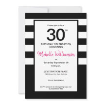 Black, Pink, White strips, aniversário de 30 anos