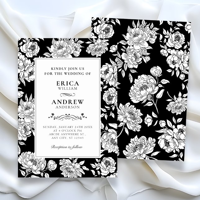 Convite Black roses wedding (Criador carregado)