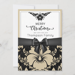 Convite Black script feliz Natal feliz ano novo