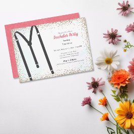 Convite Black Suspender Bachelor Party