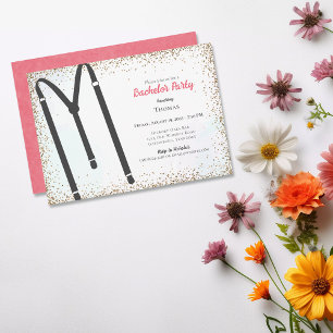 Convite Black Suspender Bachelor Party