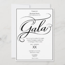 Convite Black Tie Business Gala Invitation