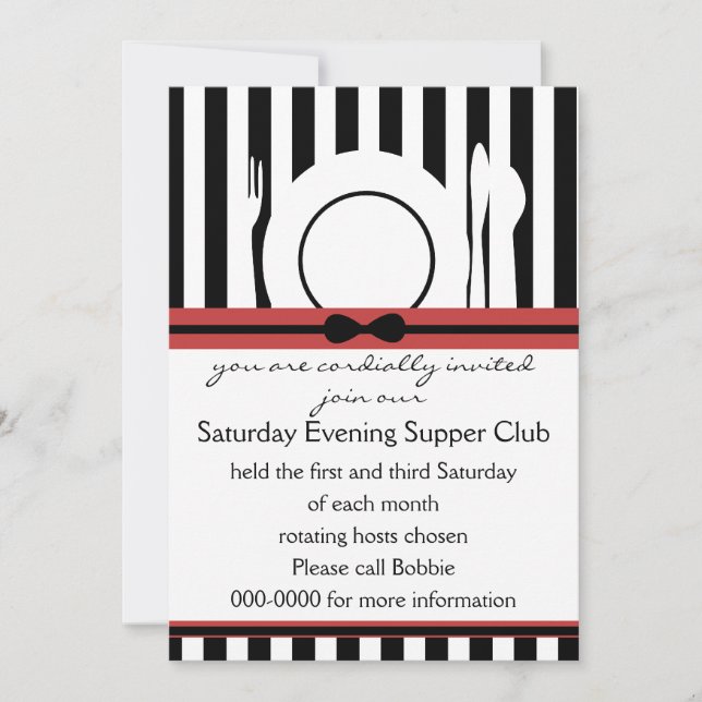 Convite Black Tie Supper Club (Frente)