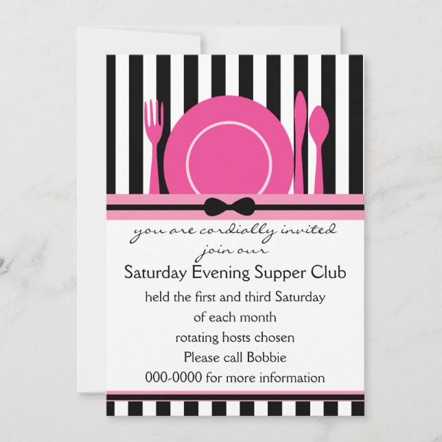 Convite Black Tie Supper Club (Frente)