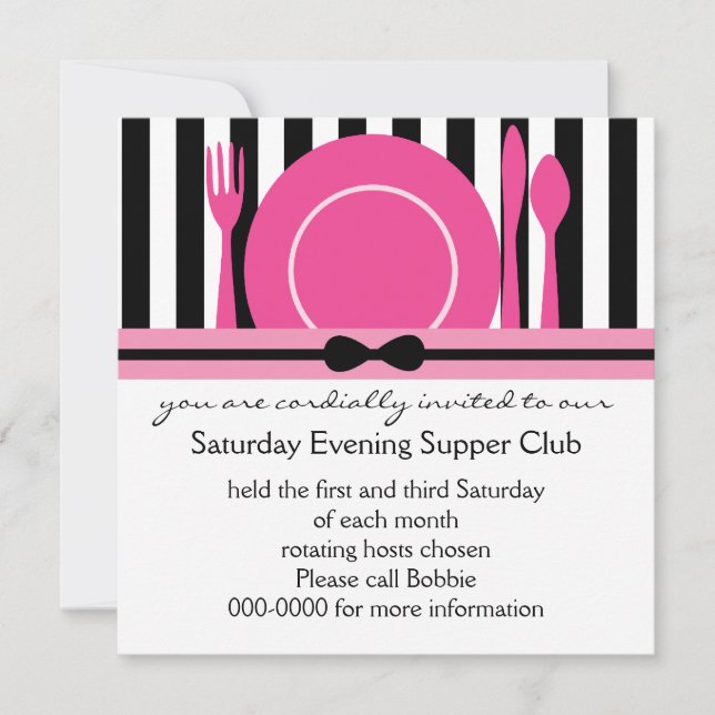 Convite Black Tie Supper Club (Frente)