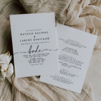 Black White Classic Front & Back Weding