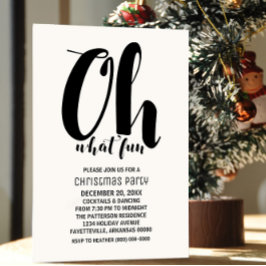 Convite Black White Oh Que Festa Divertida De Férias Convi