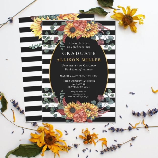 Convite Black White Strikes Festa de formatura de Girassói (Criador carregado)