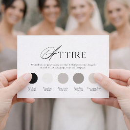 Convite Black & White Wedding Attire Card