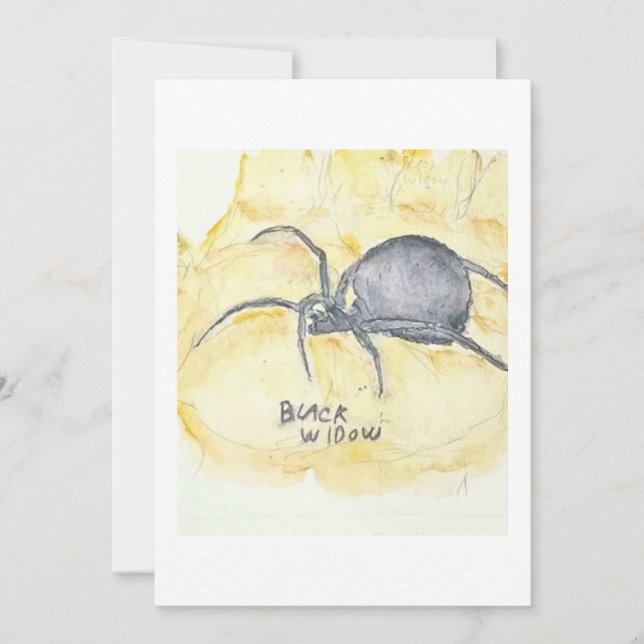 Convite Black Widow Greeting Card (Frente)