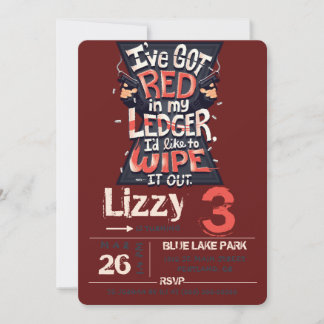 Convite Black Widow invitation card 