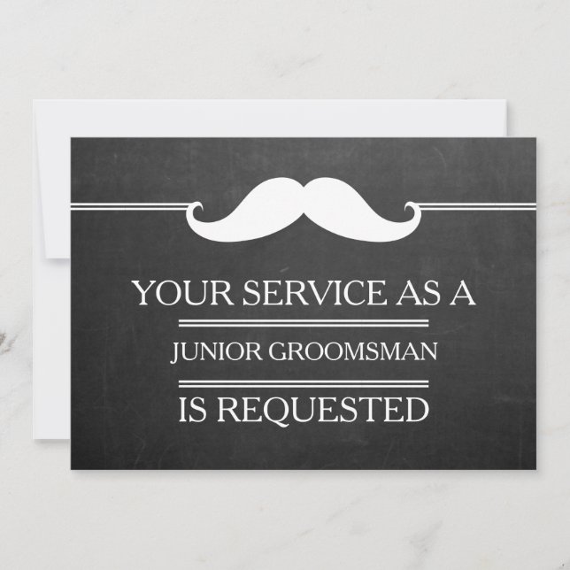 Convite Blackboard Your Service as a Groomsman Request Inv (Frente)
