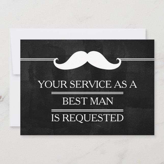 Convite Blackboard Your Service as Best man Request (Frente)