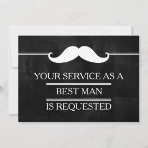 Convite Blackboard Your Service as Best man Request